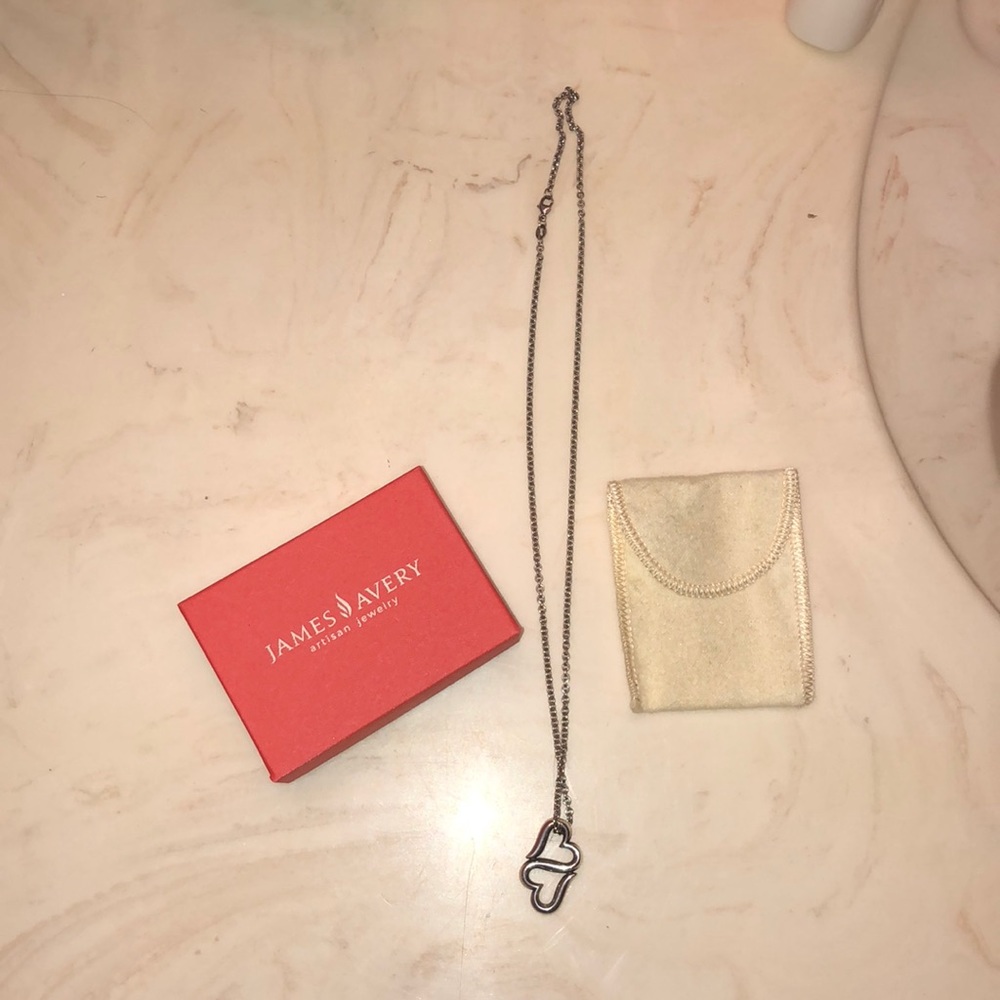 James Avery double hearted necklace. 20in chain